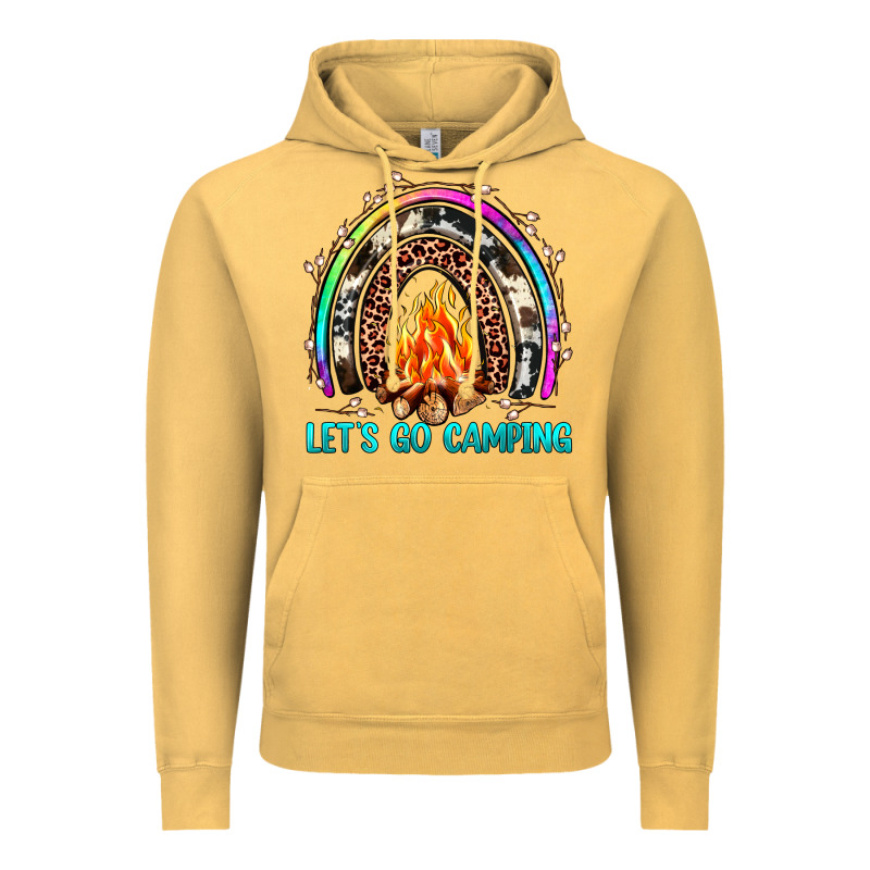 Let's Go Camping Rainbow Vintage Hoodie by JahusDesignShop | Teevron