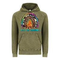 Vintage Olive let's go camping rainbow Vintage Hoodie - JahusDesignShop
