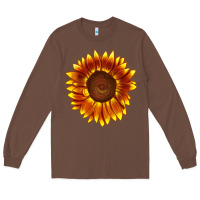 Chestnut tiger eyes sunflower Long Sleeve Tee - LillyAllenDesigns