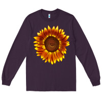 Plum tiger eyes sunflower Long Sleeve Tee - LillyAllenDesigns