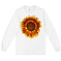 White tiger eyes sunflower Long Sleeve Tee - LillyAllenDesigns
