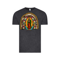 Vintage Black our lady of Guadalupe rainbow Vintage Tee - JahusDesignShop