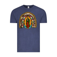 Vintage Denim our lady of Guadalupe rainbow Vintage Tee - JahusDesignShop