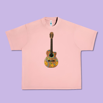 Mexican Guitar Urban Heavy Tee Designed By Artiststas