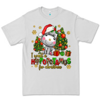 Dove Grey i want a hippopotamus for christmas Premium Tee - AdoDesignShop