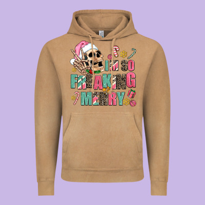 I M So Freaking Merry Vintage Hoodie Designed By Adodesignshop