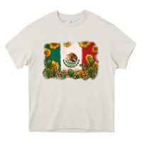 Cream mexican flag Heavy Core Tee - Zillion Design Studio