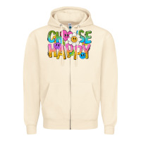 Sandshell choose happy with smile Zipper Hoodie - NancyCooperArtShop