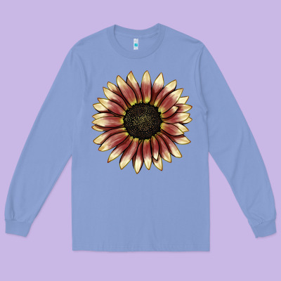 Strawberry Blonde Sunflower Long Sleeve Tee Designed By Lillyallendesigns
