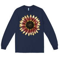 Navy strawberry blonde sunflower Long Sleeve Tee - LillyAllenDesigns