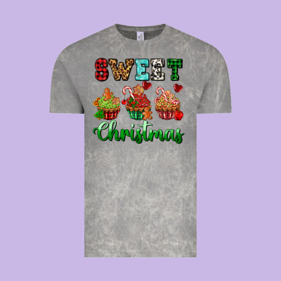 Sweet Christmas With Cupcake Vintage Tee Designed By Adodesignshop