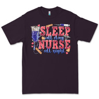 Plum sleep all day nurse all night Premium Tee - texasbilliewilder