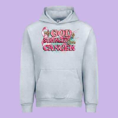 My God Is Stronger Than Cancer Urban Hoodie Designed By Cowgirlartshop