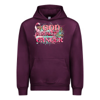 Mauve Wine my god is stronger than cancer Urban Hoodie - CowGirlArtShop