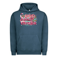 Pigment Midnight Navy my god is stronger than cancer Urban Hoodie - CowGirlArtShop