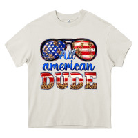 Cream all american dude Heavy Core Tee - texasbilliewilder