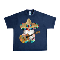 Navy mexican gnomes guitar sombrero serape Urban Heavy Tee - Artiststas