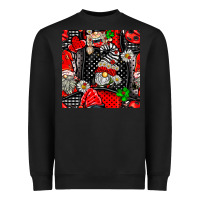 Black ladybug gnomes seamless pattern Heavyweight Sweatshirt - BundleAndBundleShop