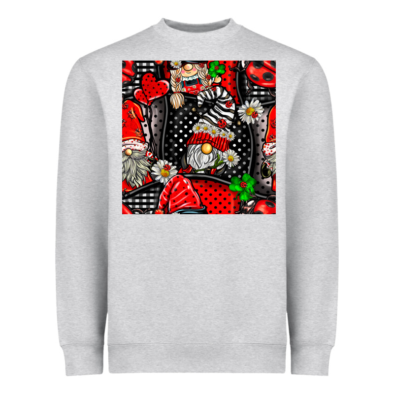 Ladybug Gnomes Seamless Pattern Heavyweight Sweatshirt by BundleAndBundleShop | Teevron