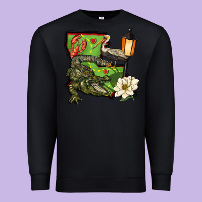 Louisiana State Premium Sweatshirt Designed By Barkaloodesign