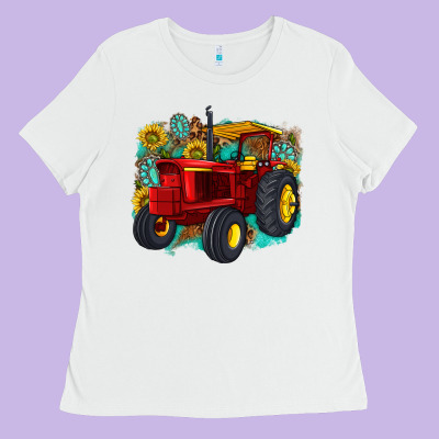 Western Tractor Ladies Tee Designed By Texasbilliewilder