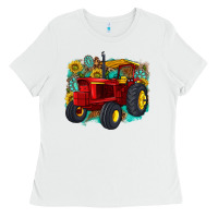 White western tractor Ladies Tee - texasbilliewilder