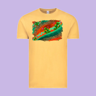Westerb Aztec And Leopard Background Vintage Tee Designed By Adodesignshop
