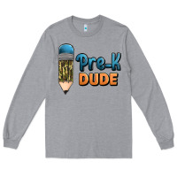 Heather Grey pre k dude Long Sleeve Tee - Jasminsmagicworld