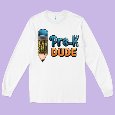 Pre K Dude Long Sleeve Tee Designed By Jasminsmagicworld