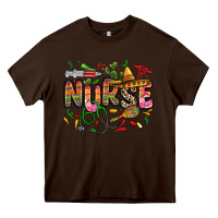 Chocolate Brown cinco de mayo nurse Heavy Core Tee - Zillion Design Studio