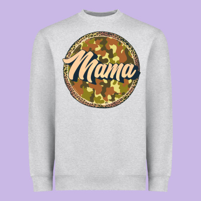 Mama   Camouflage Heavyweight Sweatshirt Designed By Jahusdesignshop