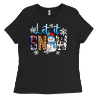 Black let it snow Ladies Tee - Zillion Design Studio