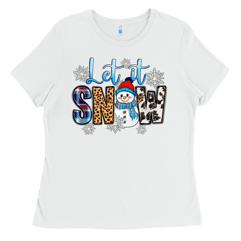 Let It Snow Ladies Tee by Zillion Design Studio | Teevron