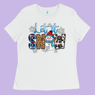 Let It Snow Ladies Tee Designed By Zillion Design Studio