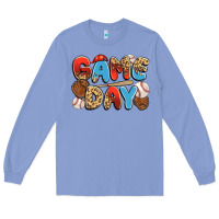 Colony Blue game day baseball Long Sleeve Tee - JahusDesignShop