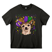 Asphalt mardi gras hat chihuahua Heavy Core Tee - RanaPortraitStore