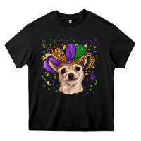 Black mardi gras hat chihuahua Heavy Core Tee - RanaPortraitStore
