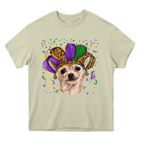 Mossy mardi gras hat chihuahua Heavy Core Tee - RanaPortraitStore