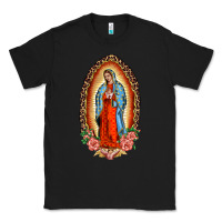 Our Lady Of Guadalupe Leopard And Roses Classic Tee | Teevron