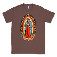 Chestnut our lady of guadalupe leopard and roses Classic Tee - BarkalooDesign