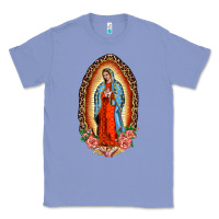 Colony Blue our lady of guadalupe leopard and roses Classic Tee - BarkalooDesign