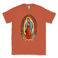 Copper our lady of guadalupe leopard and roses Classic Tee - BarkalooDesign