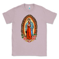 Lilac our lady of guadalupe leopard and roses Classic Tee - BarkalooDesign
