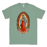 Sage our lady of guadalupe leopard and roses Classic Tee - BarkalooDesign