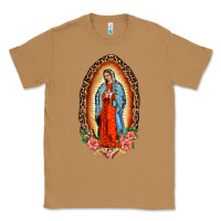 Toasted Coconut our lady of guadalupe leopard and roses Classic Tee - BarkalooDesign