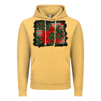 Vintage Mustard christmas ornament background Vintage Hoodie - BundleAndBundleShop