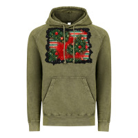 Vintage Olive christmas ornament background Vintage Hoodie - BundleAndBundleShop
