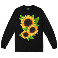 Black treetops sunflower Long Sleeve Tee - LillyAllenDesigns