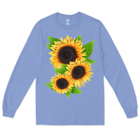 Colony Blue treetops sunflower Long Sleeve Tee - LillyAllenDesigns