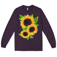 Plum treetops sunflower Long Sleeve Tee - LillyAllenDesigns